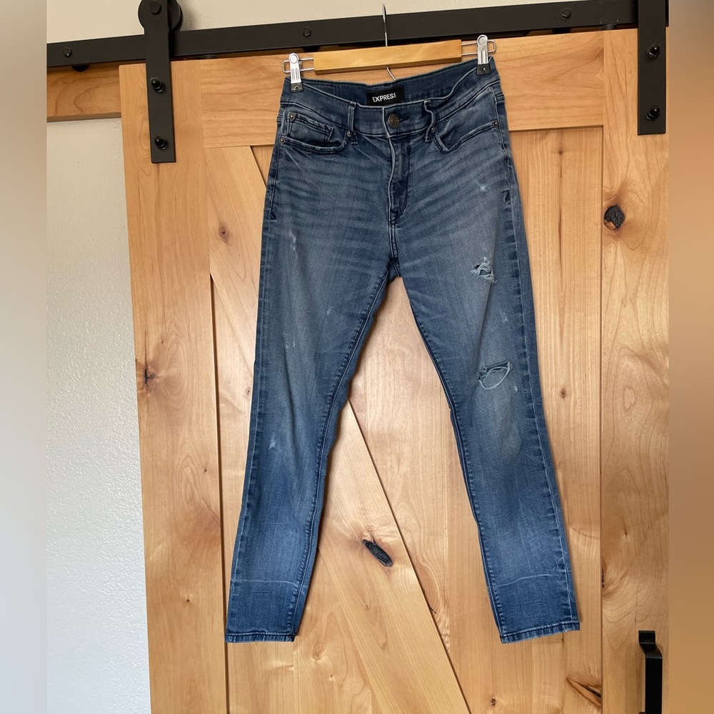 Express Mid Rise Ankle Legging Jeans